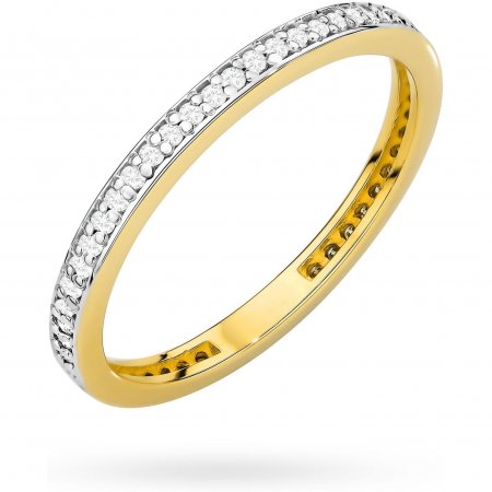 Harf Pierścionek z żółtego złota z diamentami, próba 375 B1170-PI-00-DIW-02-00