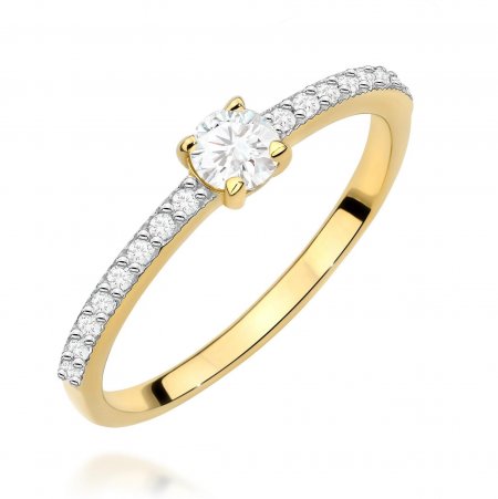 Harf Złoty pierścionek z diamentami, próba 375 B1342-PI-00-DIW-02-00