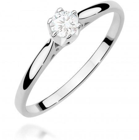 Harf Pierścionek zaręczynowy z białego złota z diamentem 0,18 ct B1344-PI-AUB-DIW-04-OK