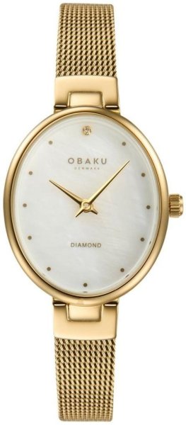 Obaku Denmark Oval Diamond - Gold V312LXGWMG