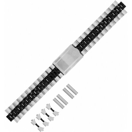 Bransoleta do zegarka Rochet 2375782A Block band Polished satin ASTERN 20/22mm Bicolor IPC Black
