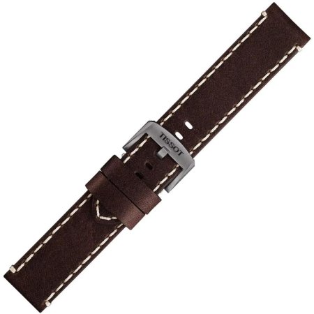 Pasek do zegarka Tissot T600041405 BROWN LEATHER STRAP 22/22 MM