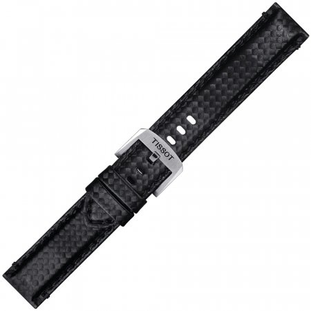 Pasek do zegarka Tissot T852.046.829 Tekstylny czarny pasek Tissot 20 mm