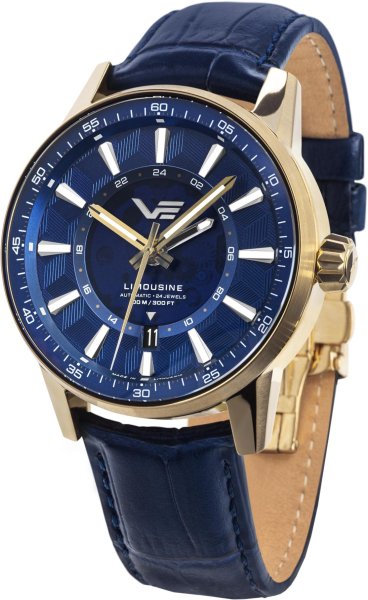 Zegarek Vostok Europe NH34-561B786 Limousine 43mm Automatic Generation 2 Semi-transparent Dial