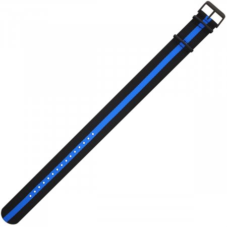 Vostok Europe Pasek Expedition - Nylon (4198) czarny z niebieskim śr. czarna kl.
