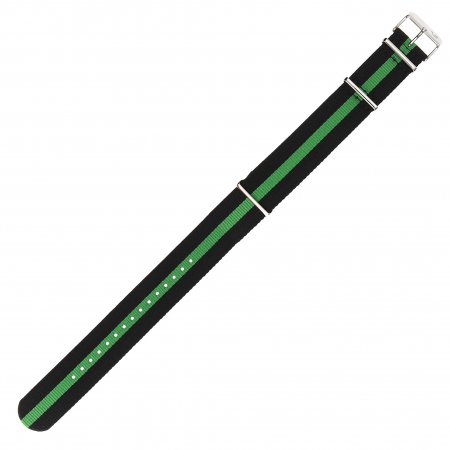 Pasek do zegarka Vostok Europe Pasek Rocket N1 - Nylon (5253) czarny z seledynowym śr. błyszcząca kl. 