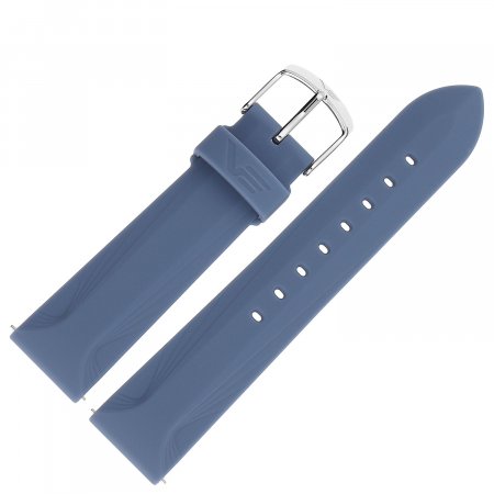 Pasek do zegarka Vostok Europe Pasek Undine - Silikon (A526) niebieski stalowa kl. 