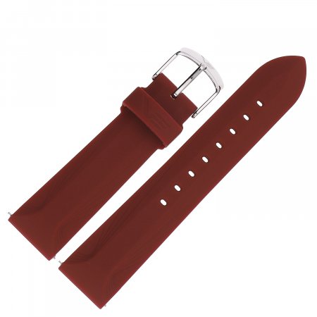 Pasek do zegarka Vostok Europe Pasek Undine - Silikon (E567) purpurowy stalowa kl. 