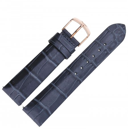 Pasek do zegarka Vostok Europe Pasek Undine - Skóra (B527) niebieski croco różowa kl. 