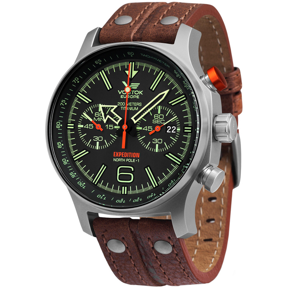 Opis zegarka Vostok Europe 6S21-595H299 Expedition North Pole 1 Titan Chrono 47mm