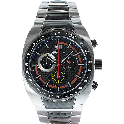 Sportowy chronograf z karbonową tarczą