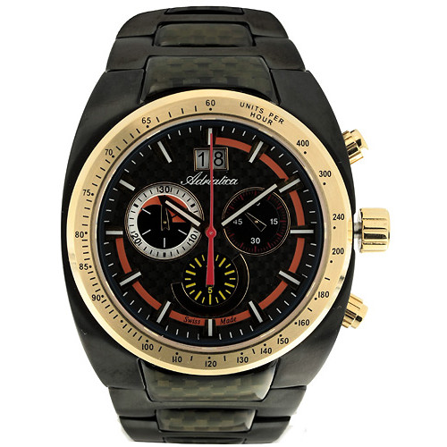 Sportowy chronograf z karbonową tarczą