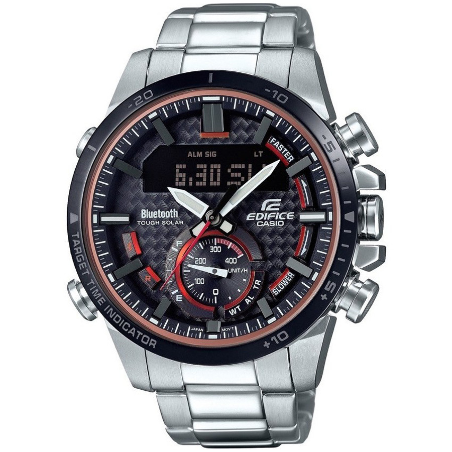 Opis zegarka Casio ECB-800DB-1AEF BLUETOOTH SYNC LCD