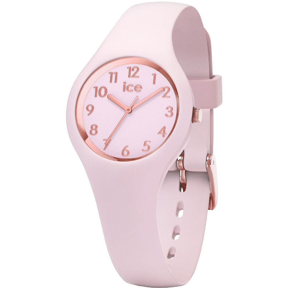 różowy zegarek Ice-Watch z różowozłotymi detalami na kauczukowym pasku