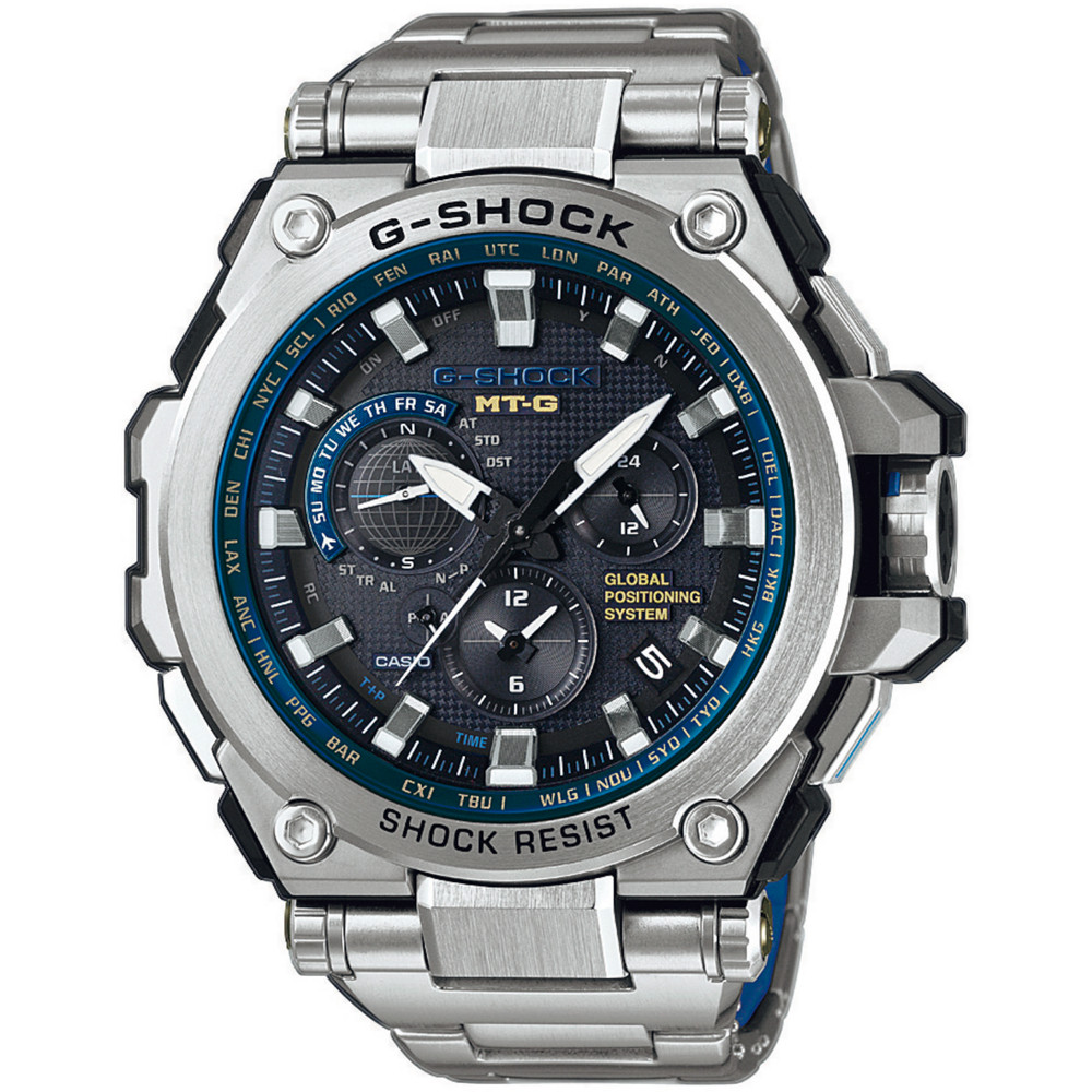 Opis zegarka Casio MTG-G1000D-1A2ER METAL TWISTED G GPS HYBRID