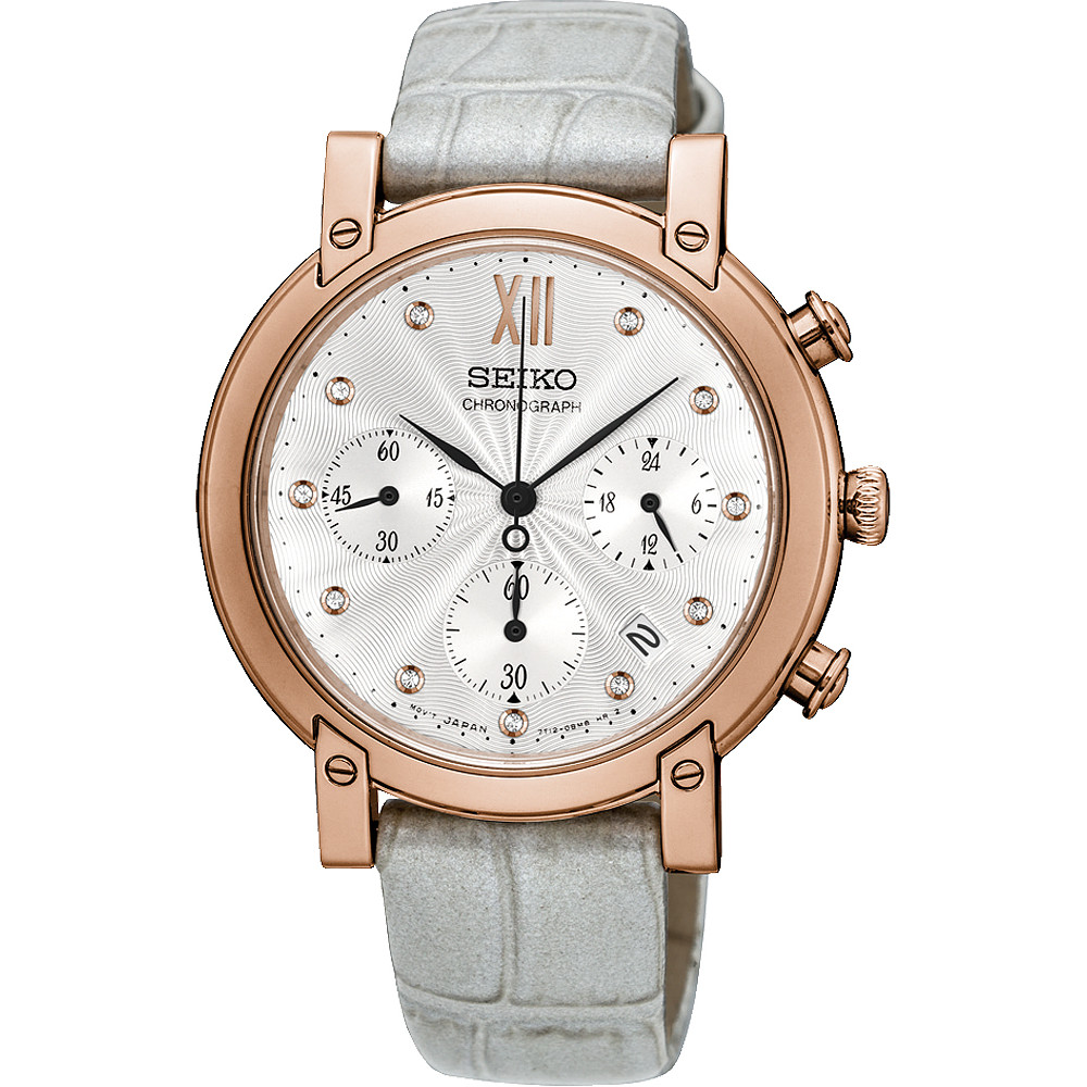 Opis zegarka Seiko SRW834P1 Chronograph Lady Exclusive Diamonds