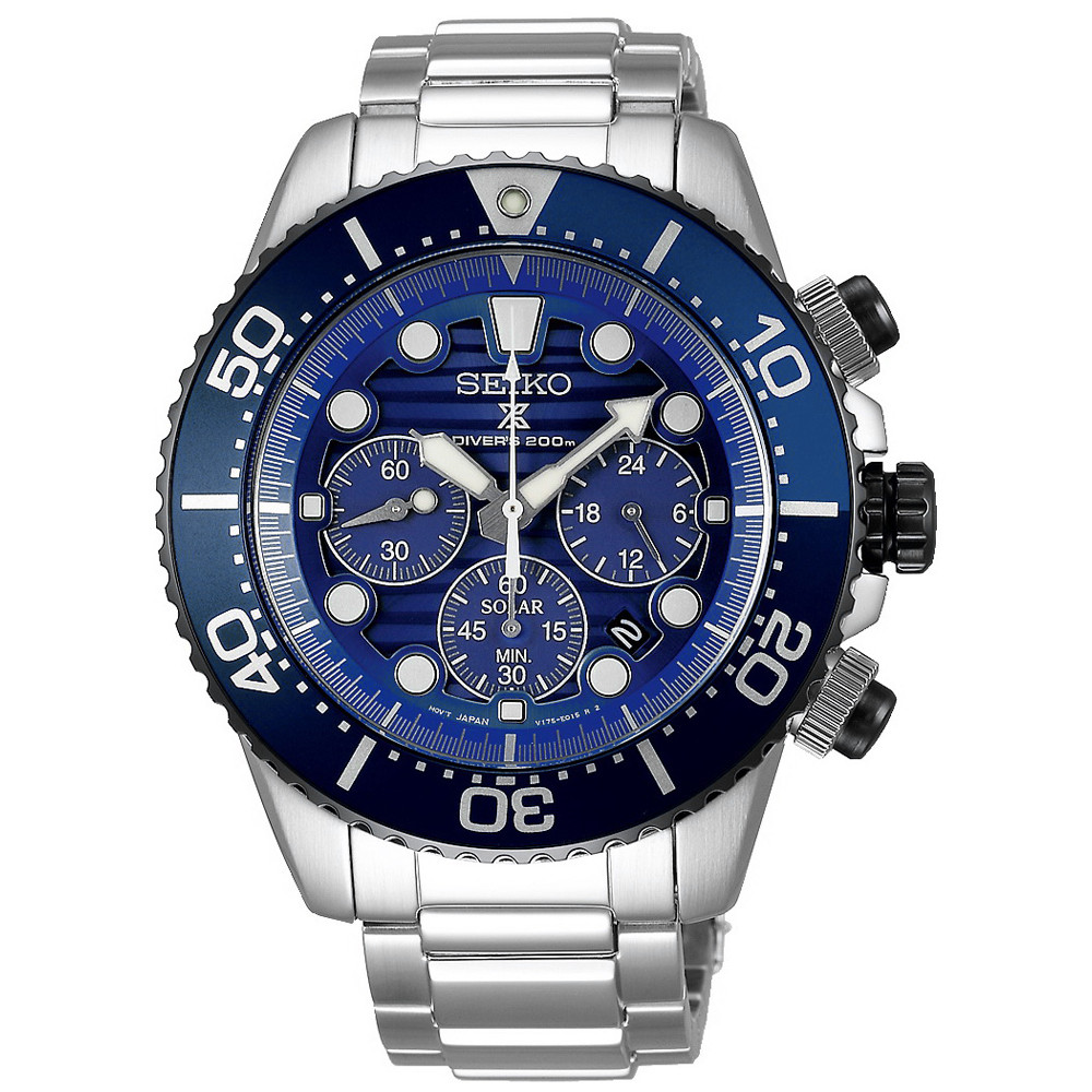 Opis zegarka Seiko SSC675P1 Prospex Diver Save The Ocean Solar Chronograph Special Edition