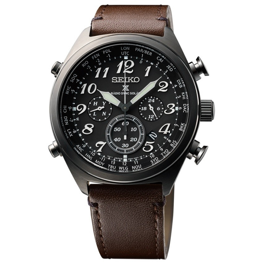 Opis zegarka Seiko SSG015P1 World Time Solar Chronograph 