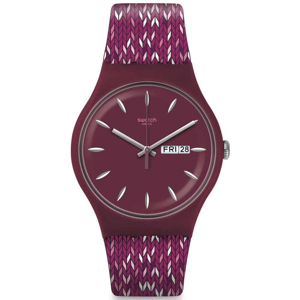 Opis zegarka Swatch SUOV705 TRICO'PURP