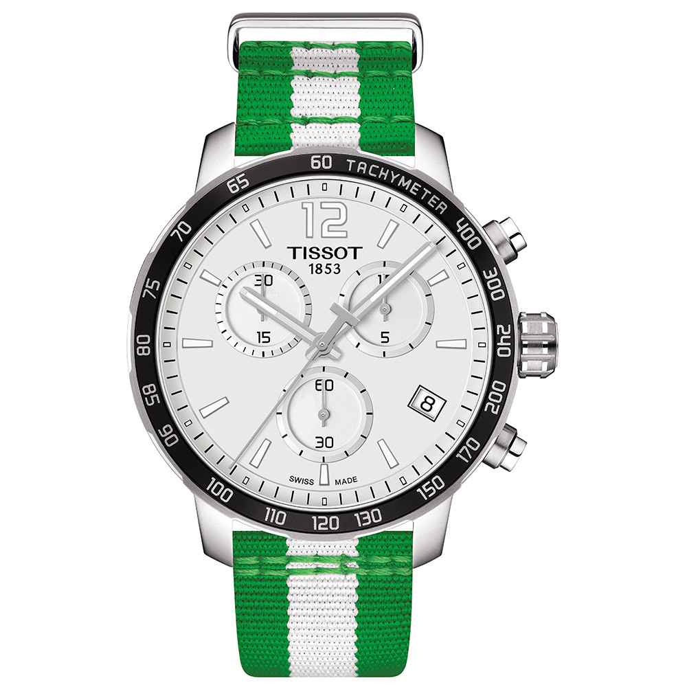 Opis zegarka Tissot T095.417.17.037.17 QUICKSTER CHRONOGRAPH NBA BOSTON CELTICS
