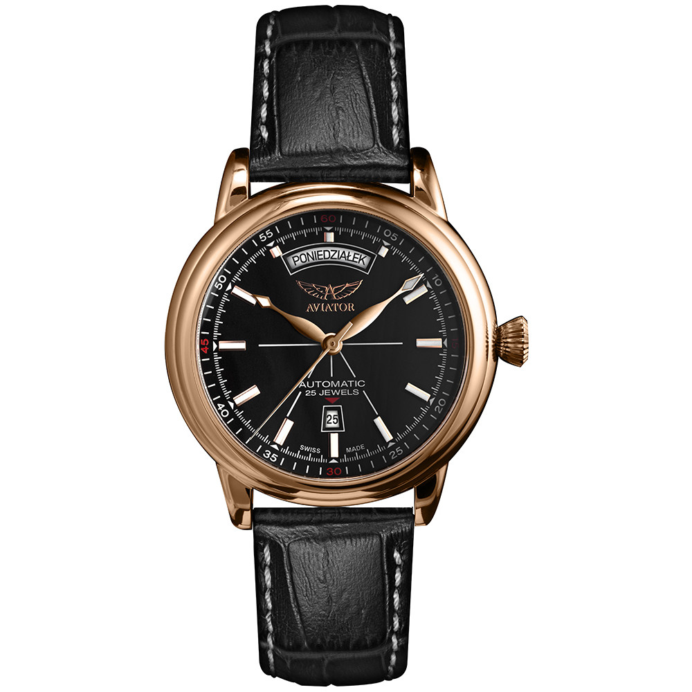 Opis zegarka Aviator V.3.20.2.146.4-PL DAY-DATE Polska Edycja Limitowana