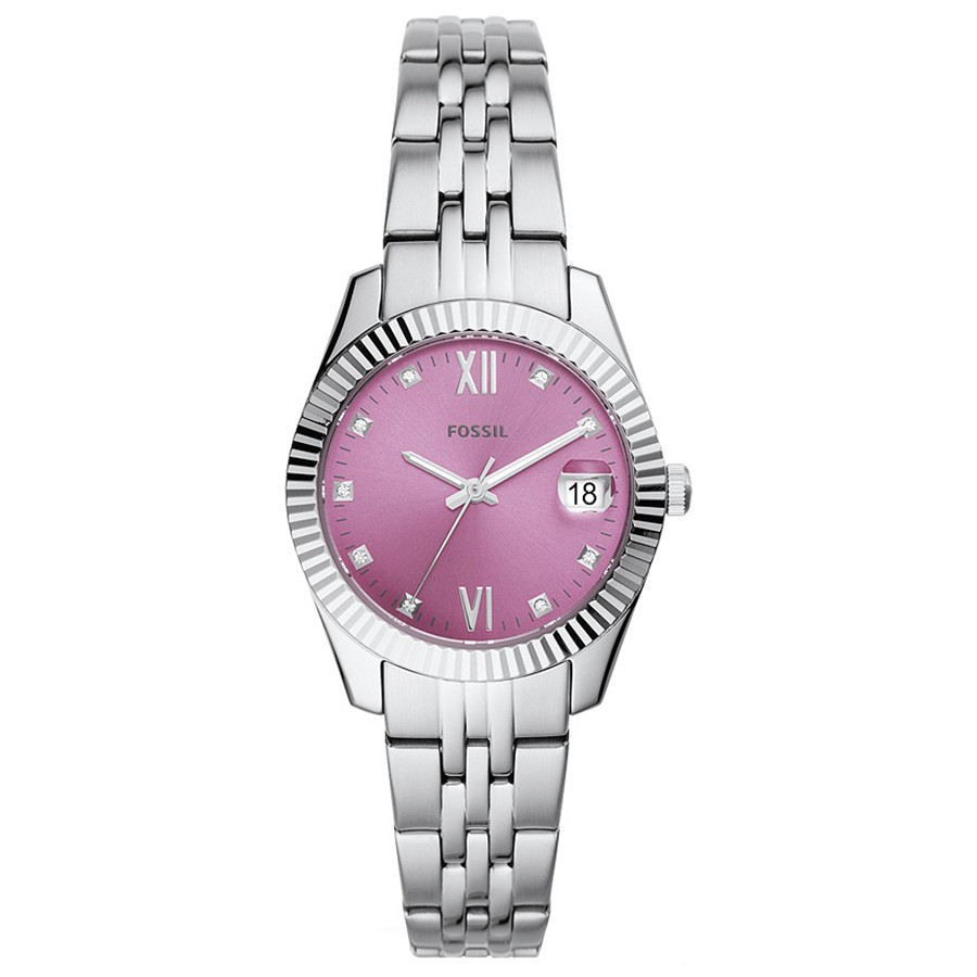 Wrzosowa tarcza i ryflowany bezel w kopercie 32 mm