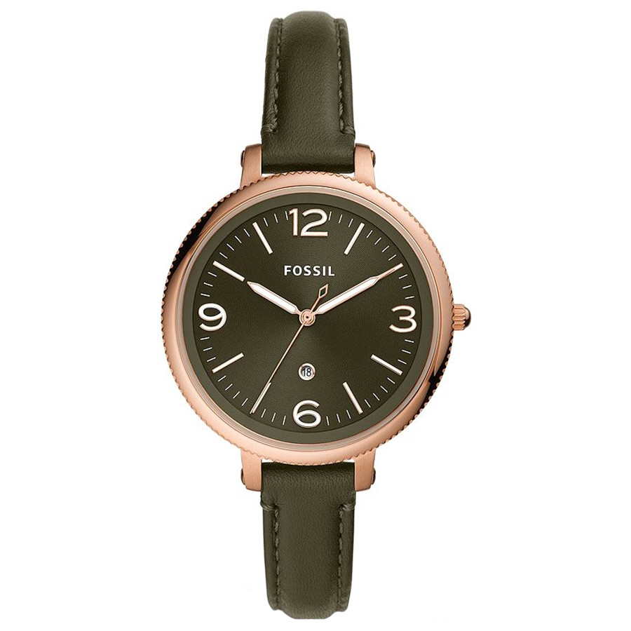 Oliwkowa tarcza i ryflowany bezel