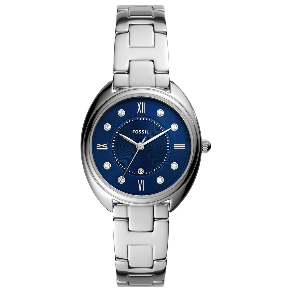 Granatowa tarcza w stalowej kopercie 34 mm