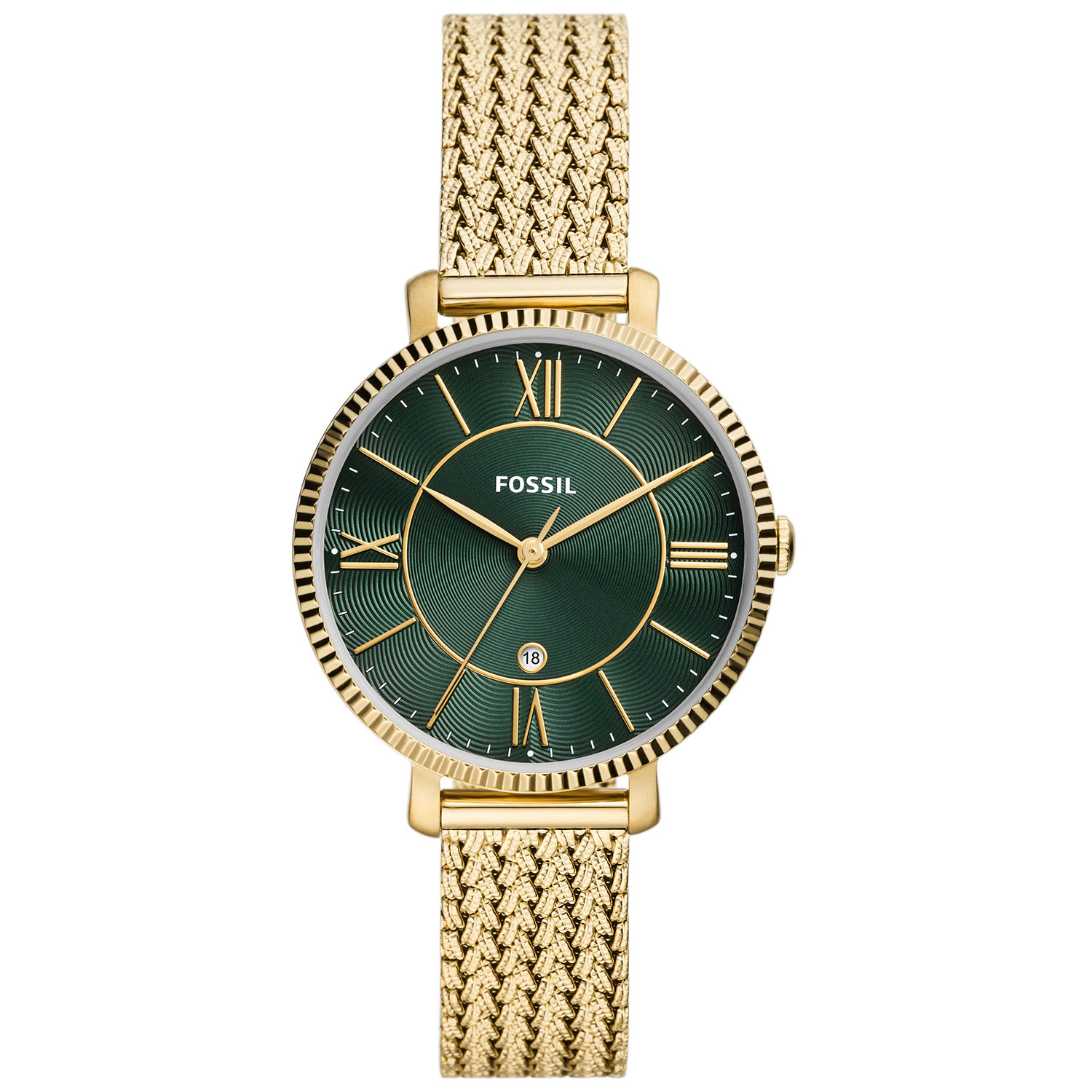 Zielona tarcza i ryflowany bezel