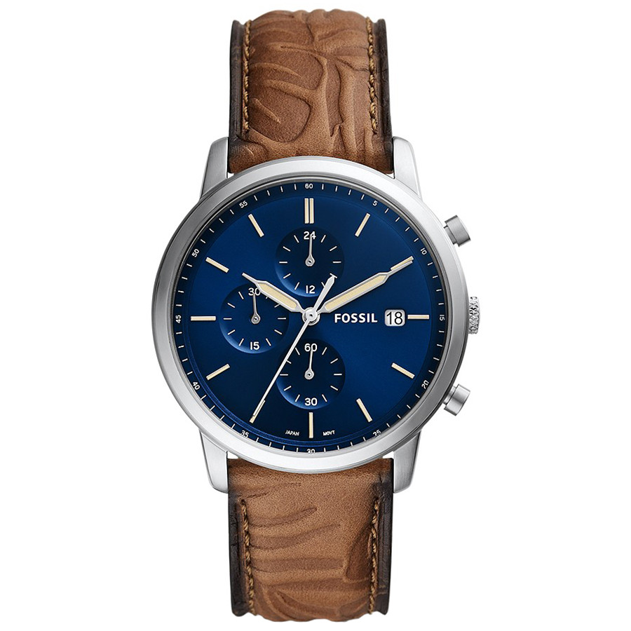 Granat tarczy i chronograf w stalowej kopercie 42 mm