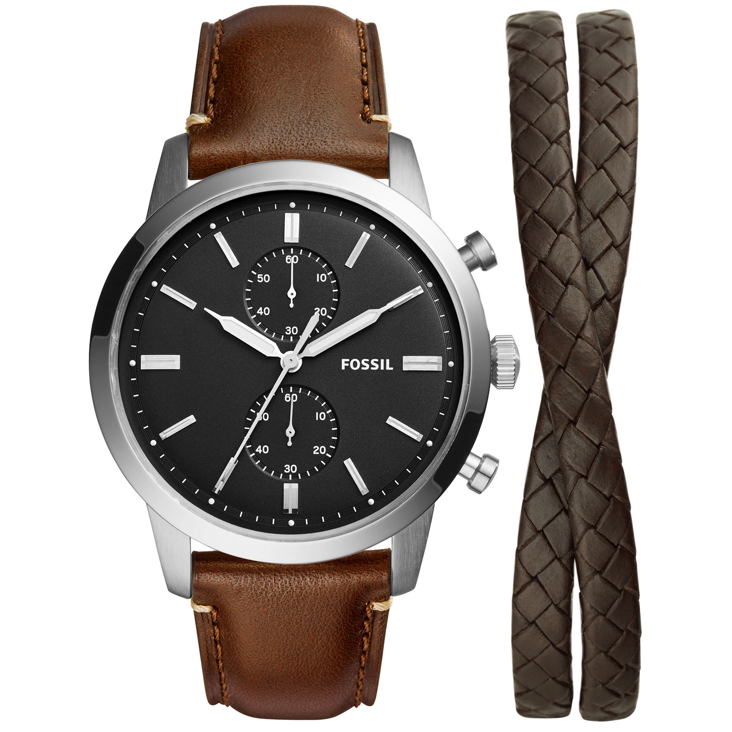 Czarna tarcza w stalowej kopercie 44 mm