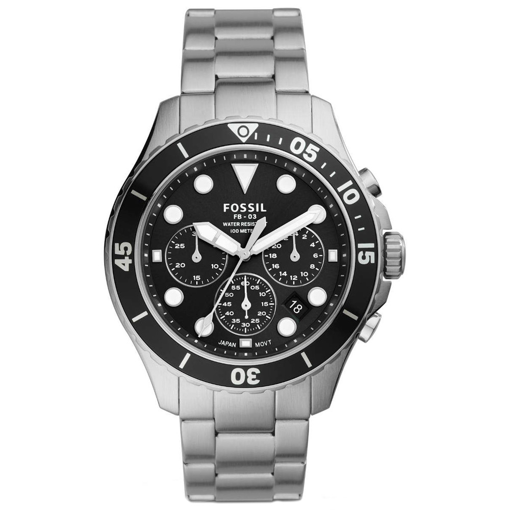 Sportowy chronograf na stalowej bransolecie