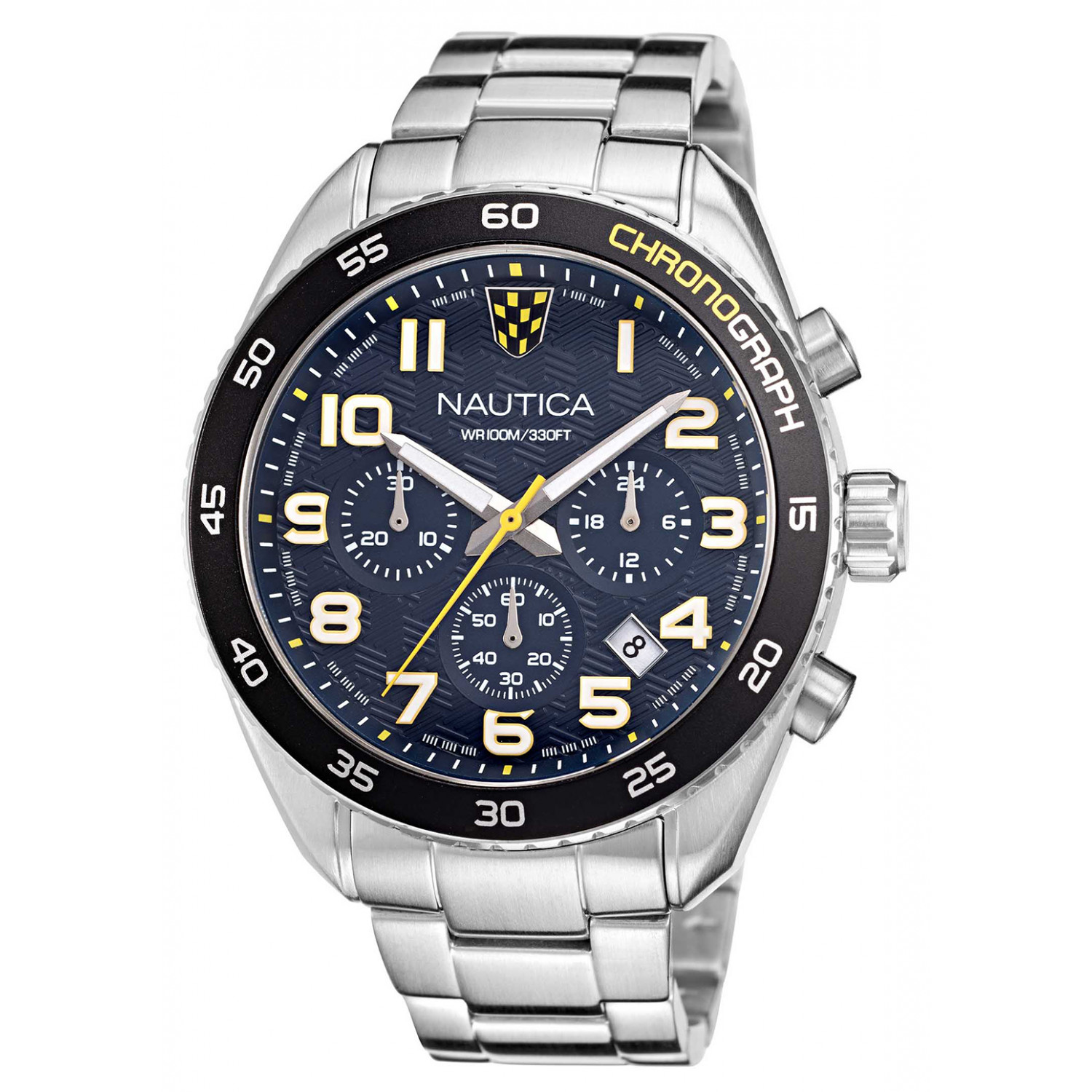 Sportowy chronograf w granatowej odsłonie