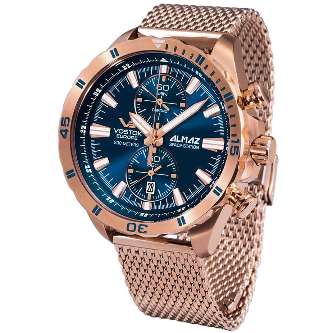 Opis zegarka Vostok Europe 6S11-320B262B Almaz Chrono
