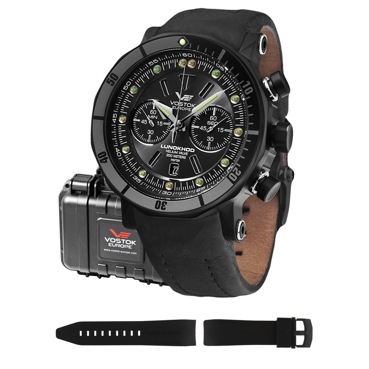 Opis zegarka Vostok Europe 6S21-620E529 Lunokhod-2 Chrono
