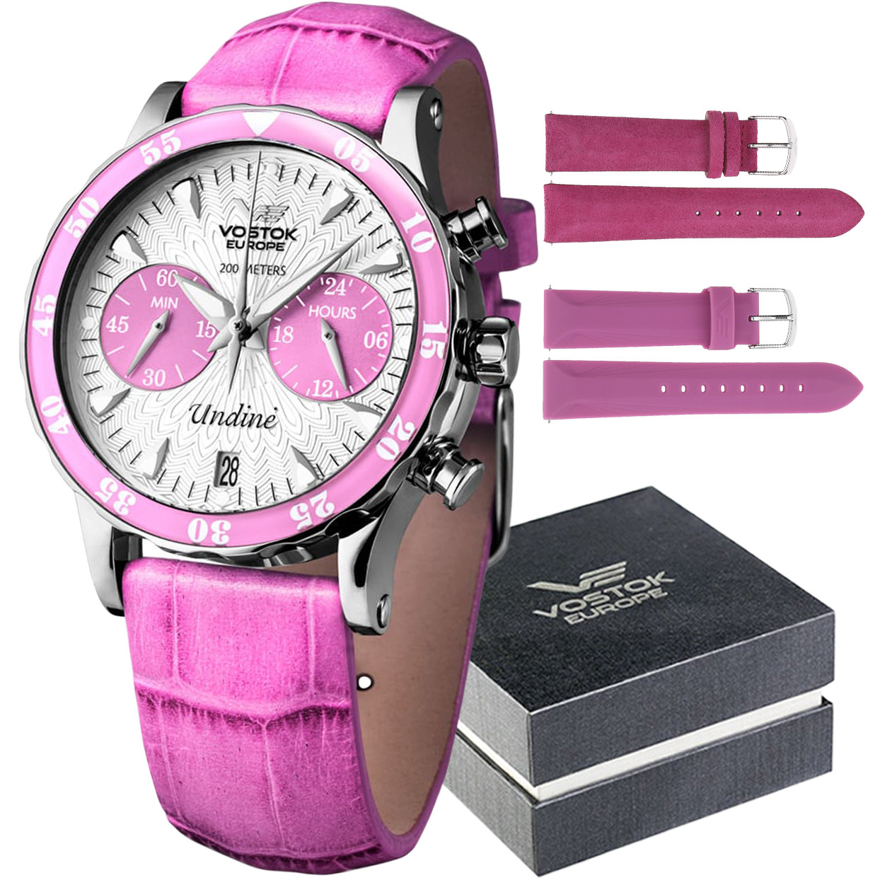 Opis zegarka Vostok Europe VK64-515A525 Undine Chrono