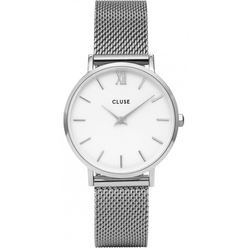 Opis zegarka Cluse CG1519203003 Silver White/ Black Strap Gift Box
