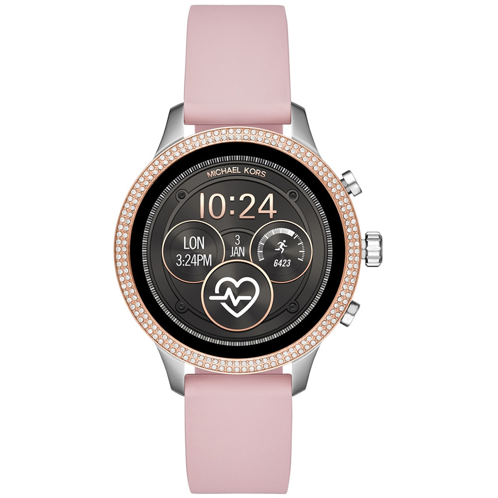 Opis zegarka Michael Kors MKT5055 Runway Pavé Rose Gold and Silicone Smartwatch