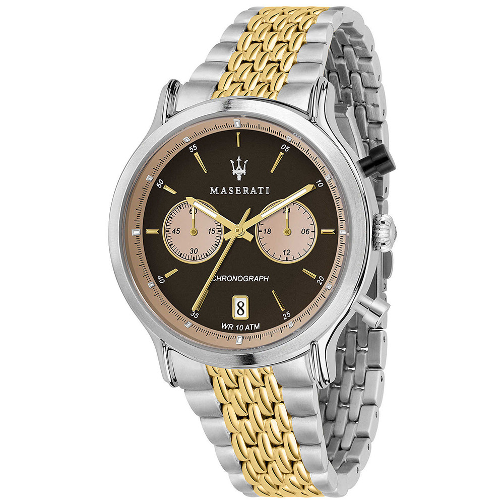 Motoryzacyjny chronograf w dwukolorowej stali