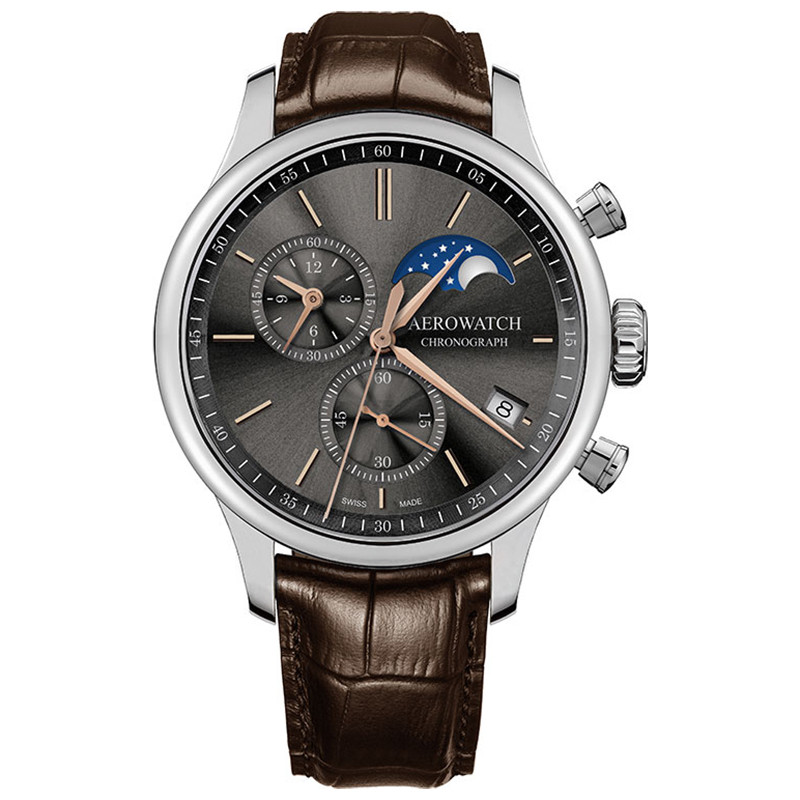 Opis zegarka Aerowatch 78986-AA02 RENAISSANCE CHRONO MOON PHASES