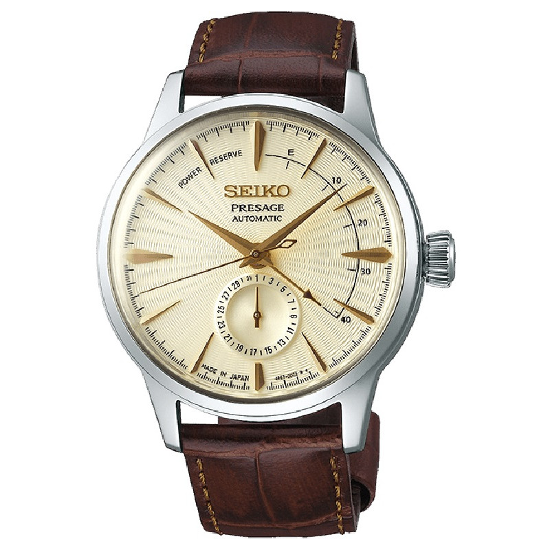 Opis zegarka Seiko SSA387J1 Presage Cocktail Goldern Champagne Automatic 