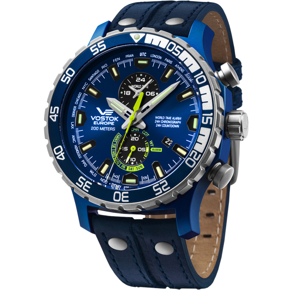 Opis zegarka Vostok Europe YM8J-597E546 Expedition Everest Underground Multifunction