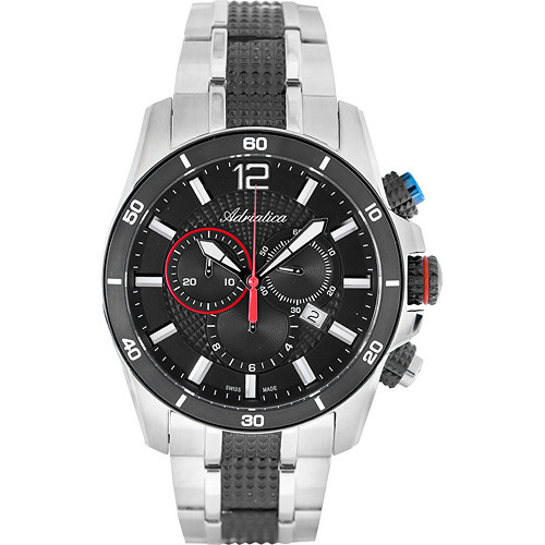 Chronograf w czerni i stali