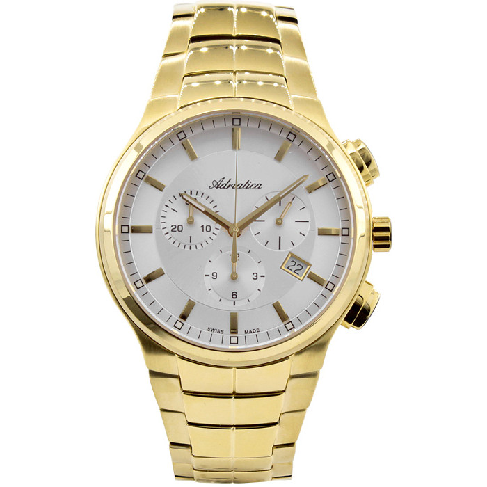 Złocony chronograf na każdy dzień tygodnia