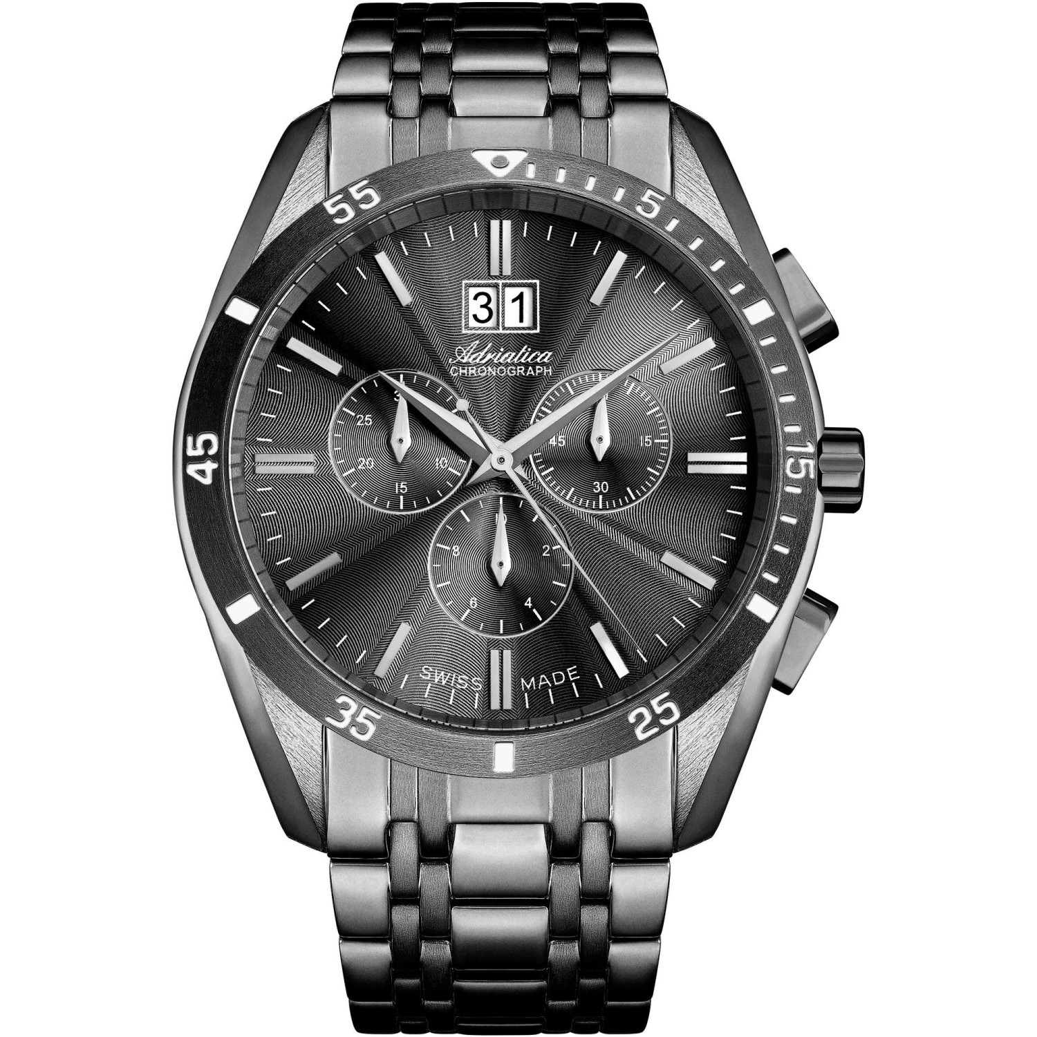 Męski chronograf ze szwajcarskim mechanizmem