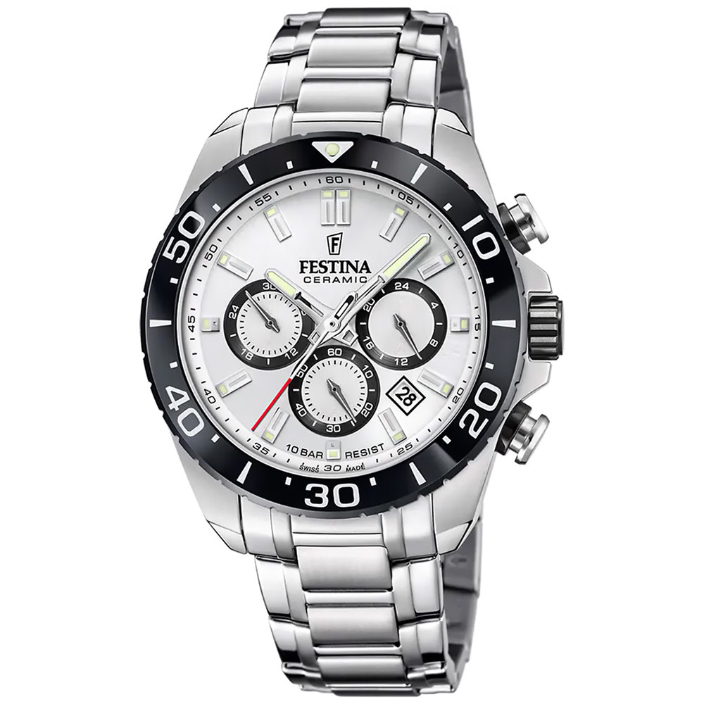 Sportowy chronograf ze szwajcarskim mechanizmem