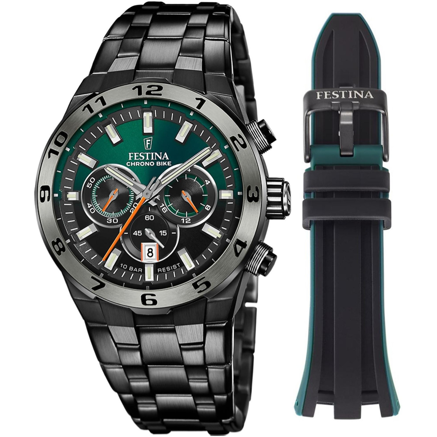 Sportowy chronograf z zielonej edycji Chrono Bike