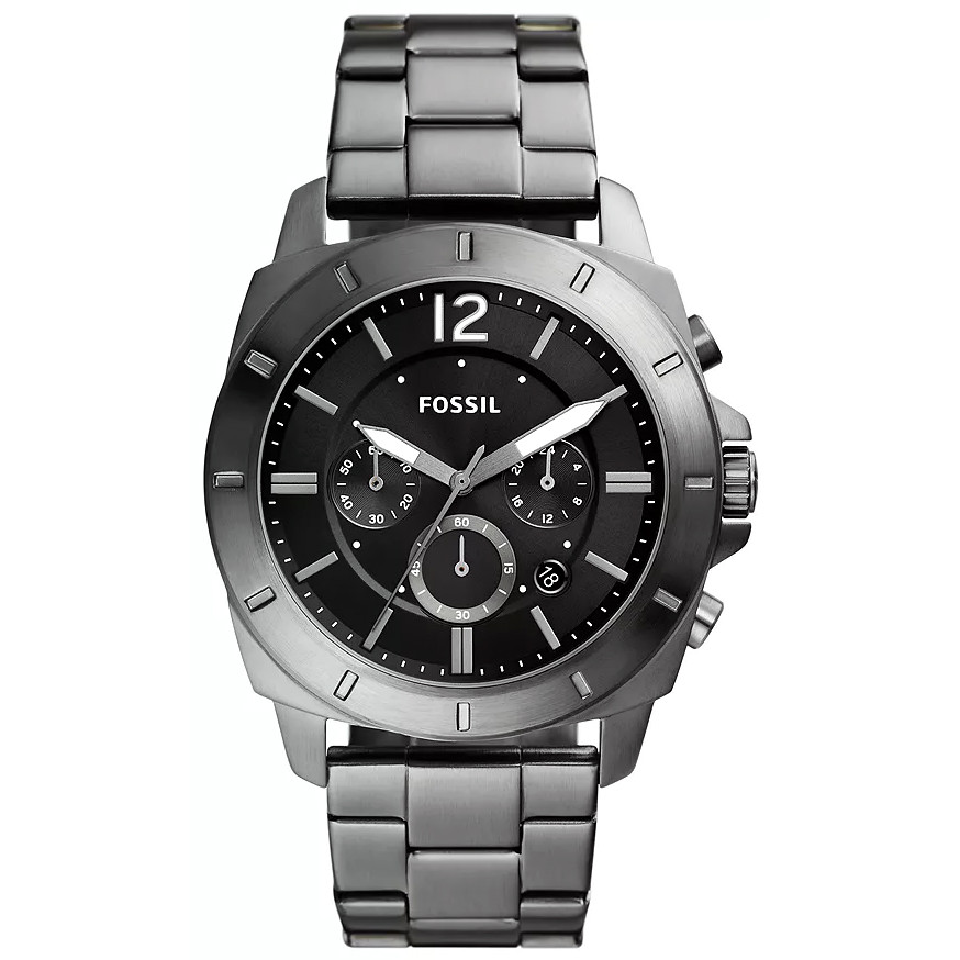 Chronograf w szarym odcieniu stali