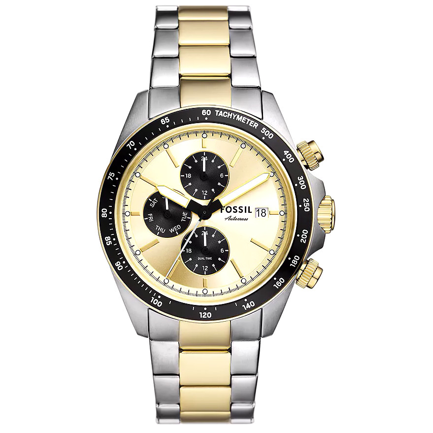 Złota tarcza w czarnym pierścieniu z tachymetrem