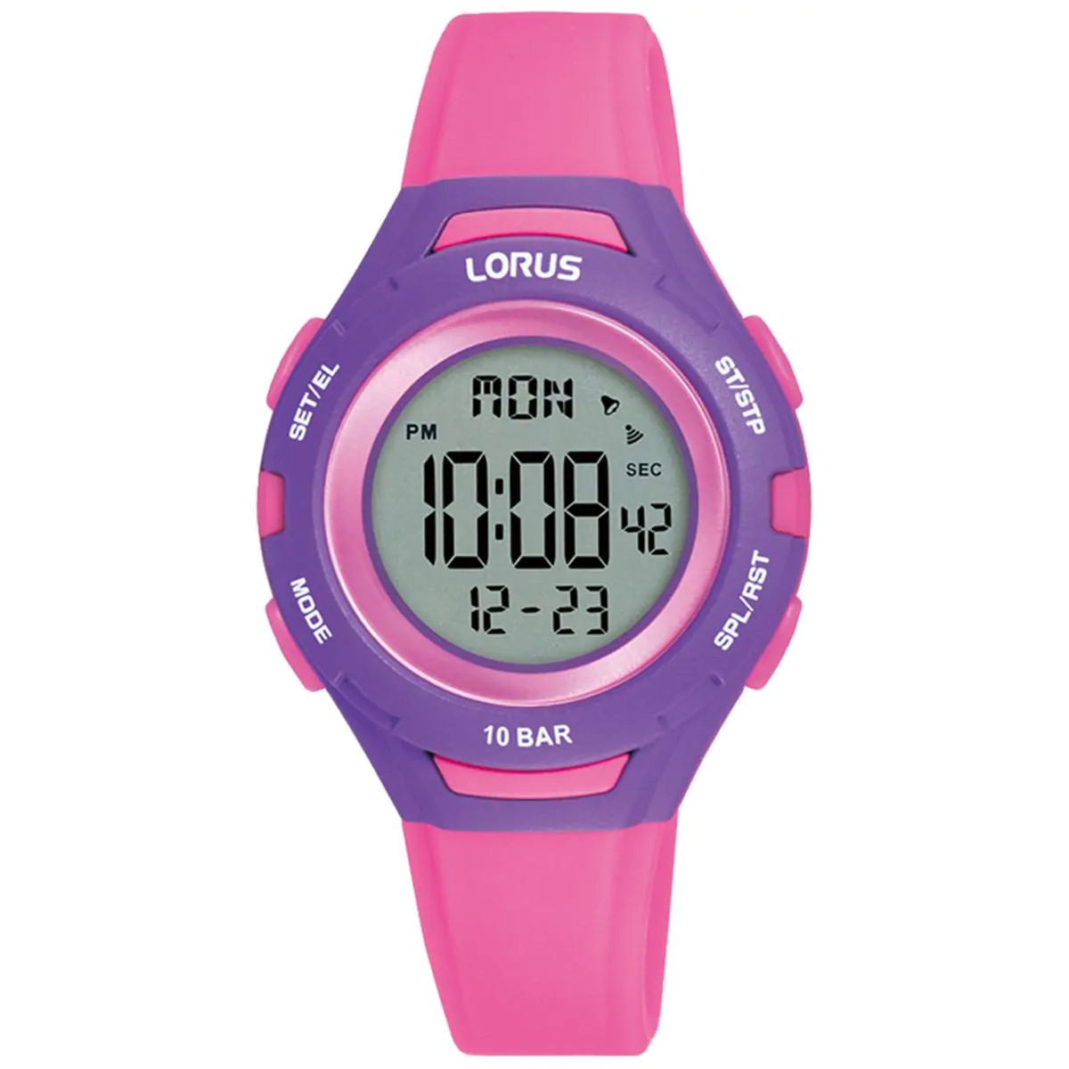 Kolorowy zegarek cyfrowy z zapleczem Seiko